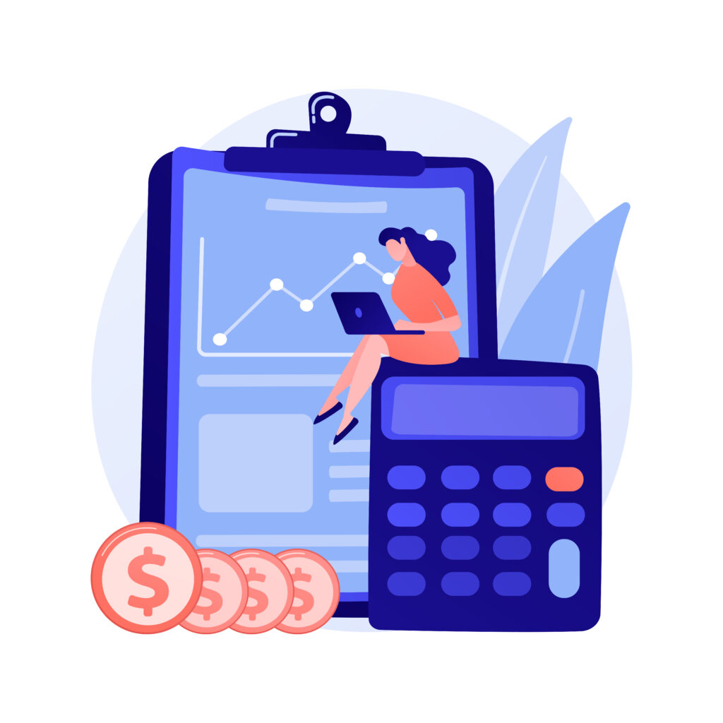 Financial audit vector concept metaphor